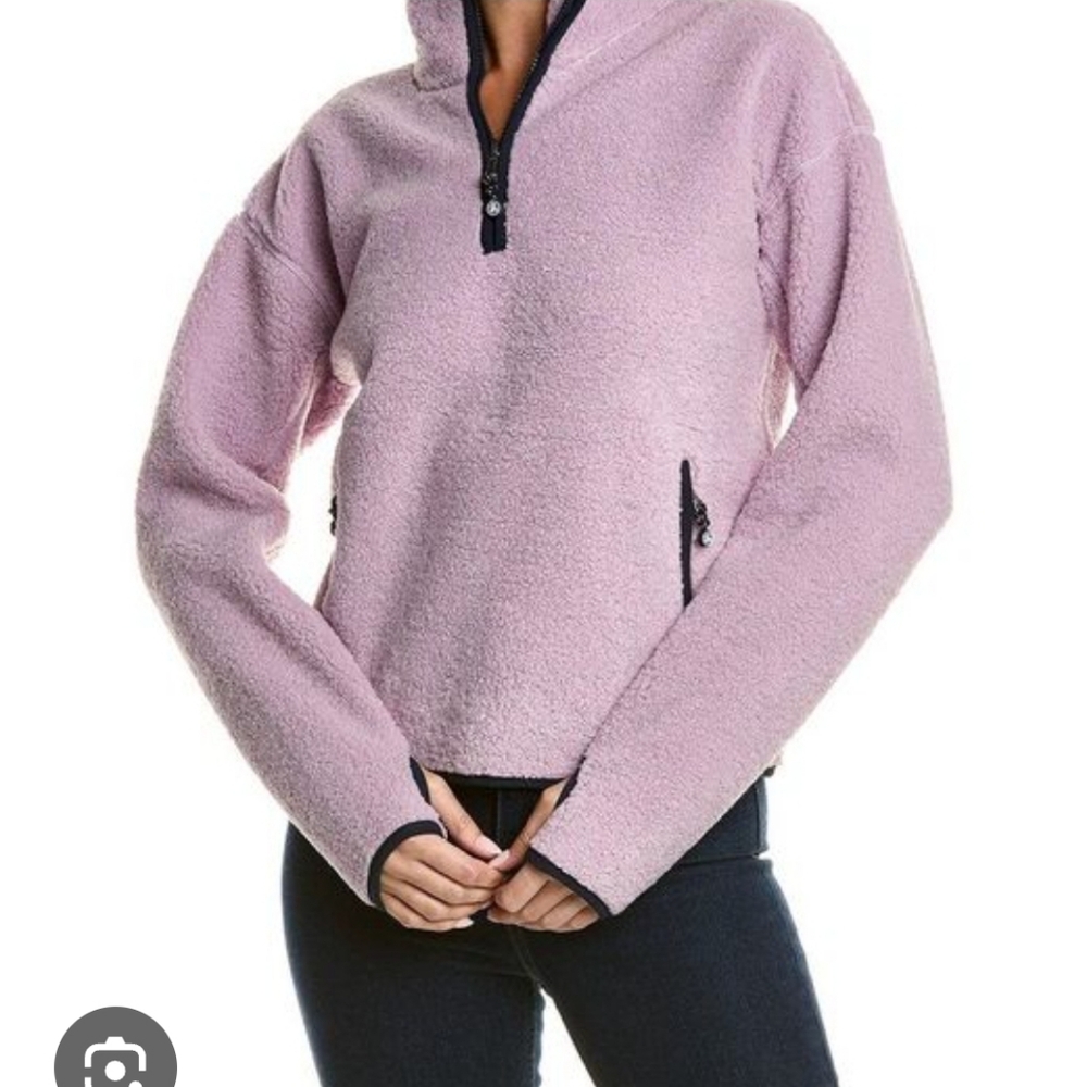 Brooks Brothers Lillac Quarter Zip Cozy Fleece Jacket